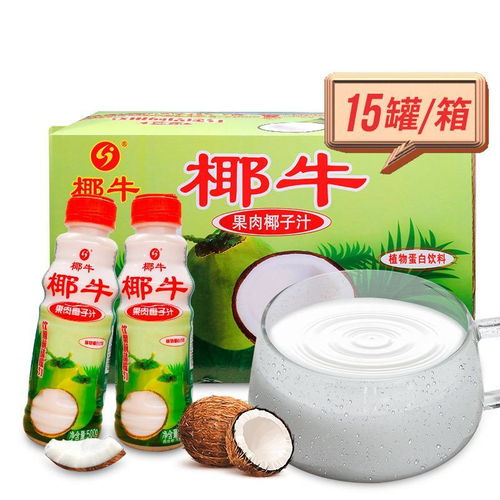 椰牛果肉椰汁500ml 15罐箱装植物蛋白饮料海南椰子汁饮料饮品婚宴